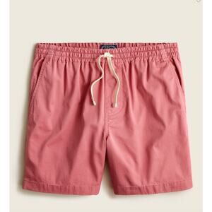 J.Crew Men's Dusty Red Lightweight Cotton 6" Dock Short in Stretch Chino - S